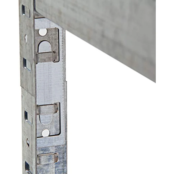 Relaxdays Schwerlastregal, HxBxT: 179 x 90 x 41 cm, verzinkter Stahl, Traglast 875 kg, Stecksystem, mit Werkbank, silber – Bild 7