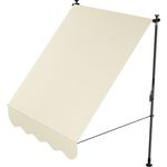Juskys Klemmmarkise Kapstadt Beige, höhenverstellbar, senkrecht/diagonal ausziehbar