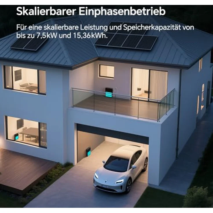 ZINNZGREEN Marstek Venus E 3.0 Balkonkraftwerk mit Speicher, 5.12kWh LFP, 2,5kW PV-Eingangsleistung, erweiterbar bis 15,36kWh, 6000 Ladezyklen, Plug&Play – Bild 4