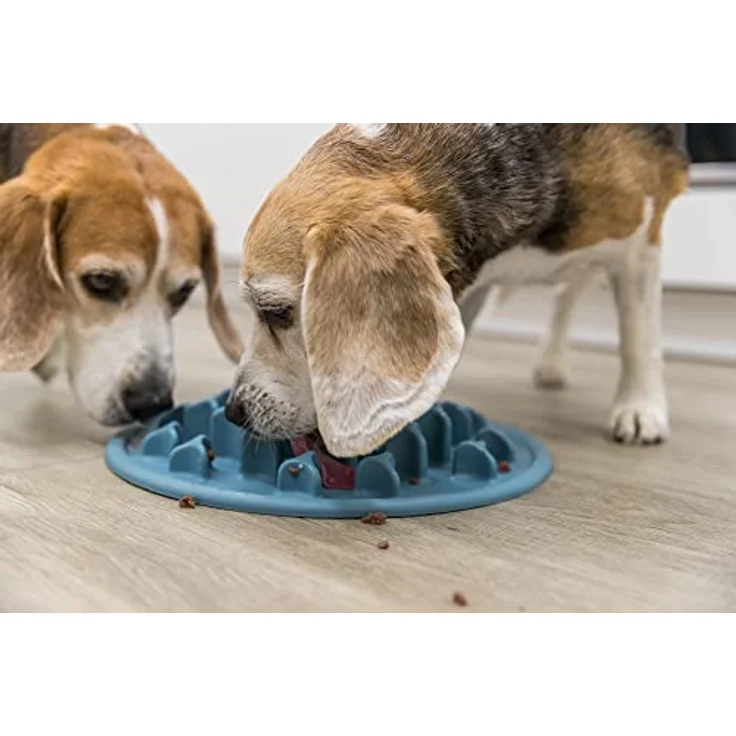 TRIXIE Slow Feeding Anti Schling Matte Pillars, TPE, Ø 35 cm, Blau - 25038 – Bild 2
