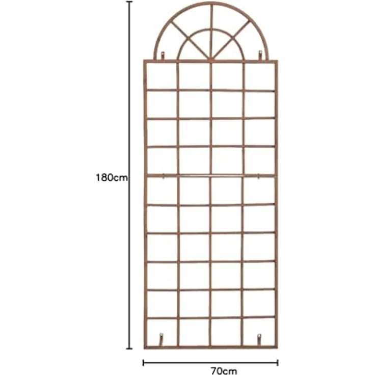 CLP Rankhilfe Viva, 2 St., 2er Set, aus Eisen zur Wandbefestigung, antike Patina, 180 cm x 70 cm, stabil & handgefertigt – Bild 8