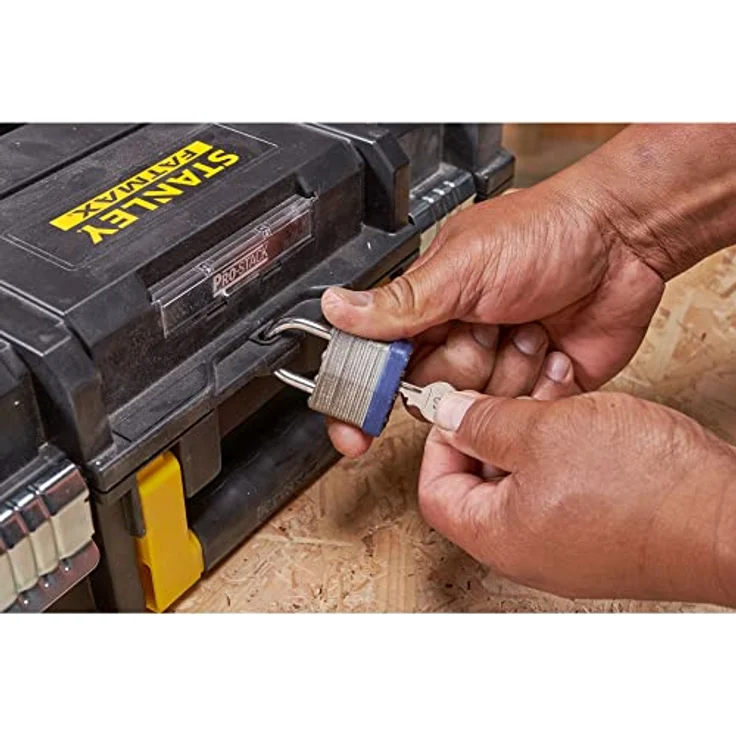 Stanley FMST1-71966 FatMax Pro-Stack Werkzeugbox (13.5 Liter, für kleinerer Handwerkzeuge + Elektrowerkzeuge, mit Schaumstoff-Einlage, rostfreie Metallverschlüsse, stapelbar – Bild 8
