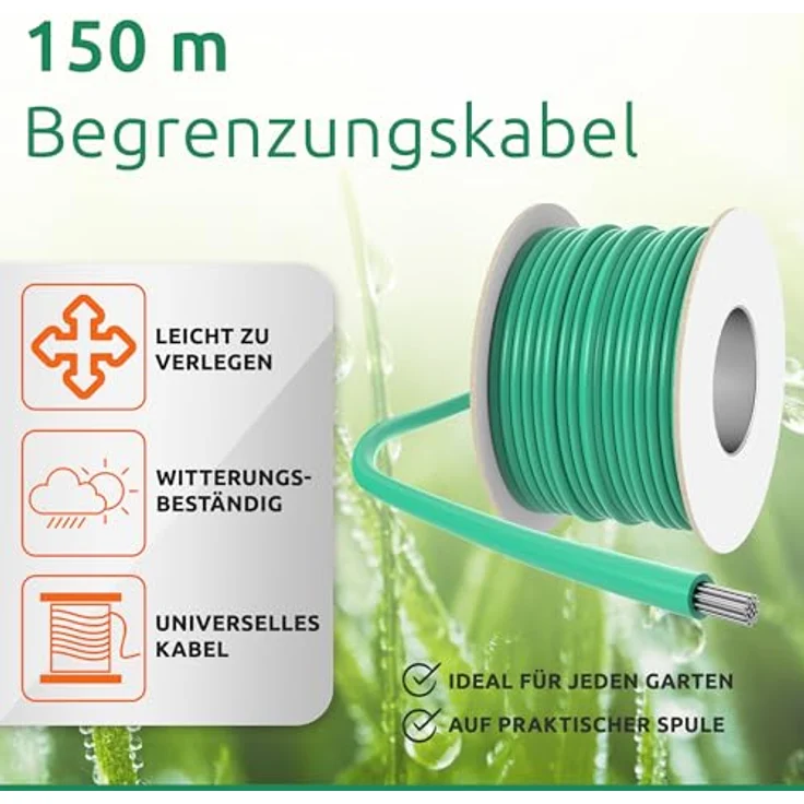 EN Begrenzungskabel kompatibel mit allen gängigen Mährobotern 150m Länge, Begrenzung der Mäh – Bild 2