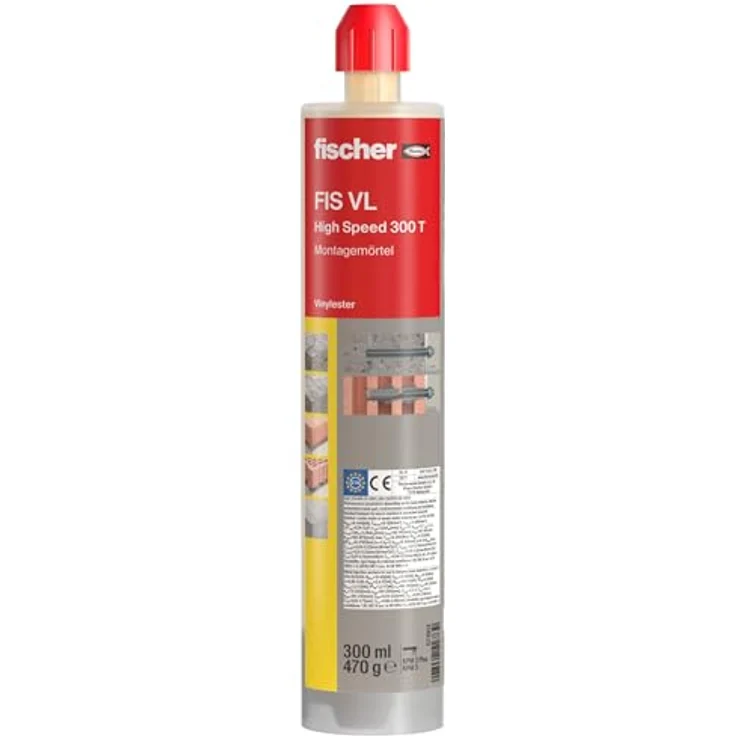 Fischer Injektionsmörtel FIS VL 300 T High Speed, 300ml Kartusche für Beton und Mauerwerk mit kurzer Aushärtezeit – Bild 1