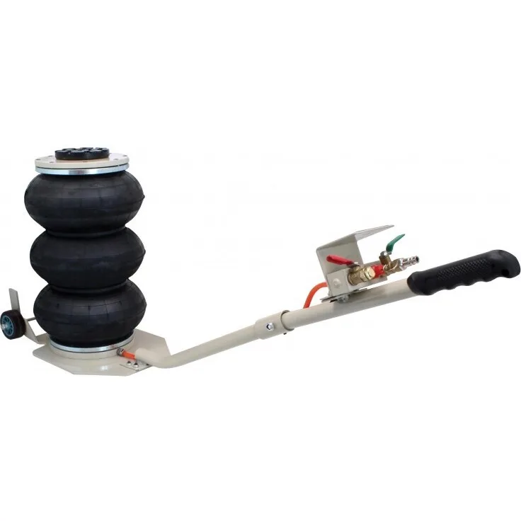 Satrap Druckluft-Heber 3t 145-400mm Schneemann, pneumatischer Wagenheber für Fahrzeuge bis 3000 kg, automatisches Rückschlagventil.