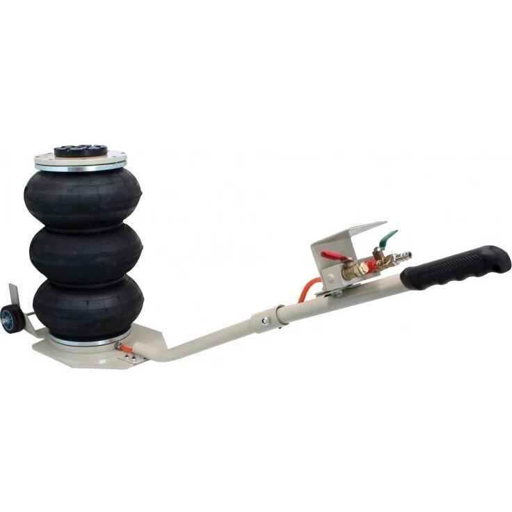 Satrap Druckluft-Heber 3t 145-400mm Schneemann, pneumatischer Wagenheber für Fahrzeuge bis 3000 kg, automatisches Rückschlagventil.