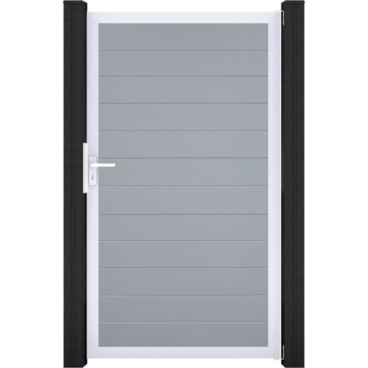 GroJa Einzeltor 'BasicLine' Universal DIN, silbergrau/silber, 100 x 180 cm, einfache Montage, hochwertiger PVC Kunststoff, made in Germany