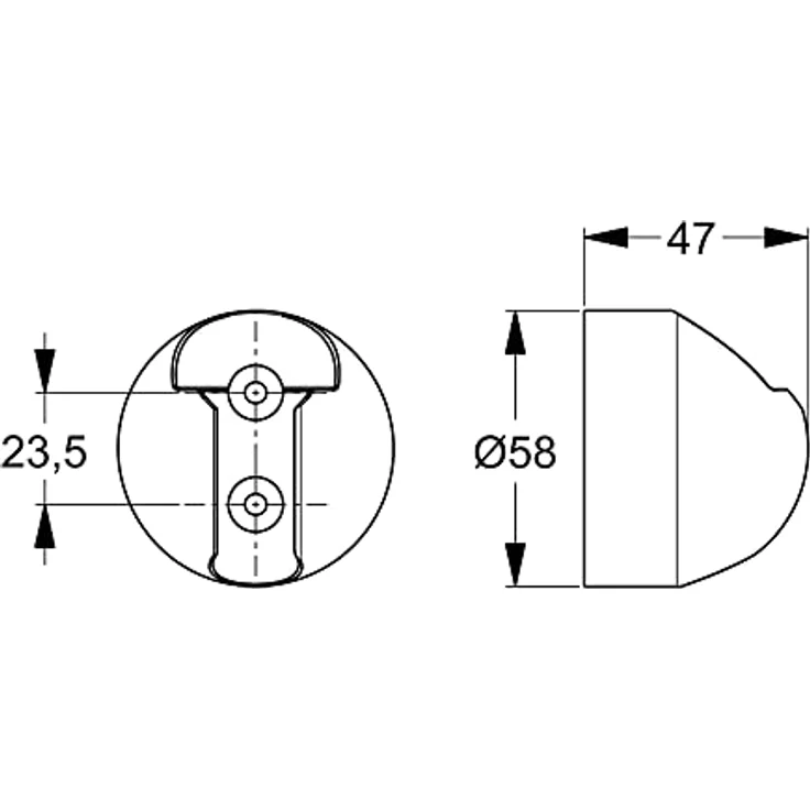 Ideal Standard Idealrain Brausehalter Fix, Hochglanz-verchromt, Wandhängend, Außenmaße 58 x 47 x 58 mm – Bild 2