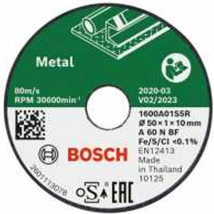 Bosch Professional 50x1x10mm Trennschleifscheibe, 3 Stk.
