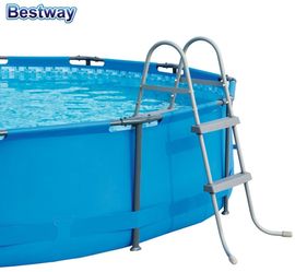 Bestway Poolleiter Gartenpool-Einstieg Schwimmbecken Sicherheitsleiter Treppe
