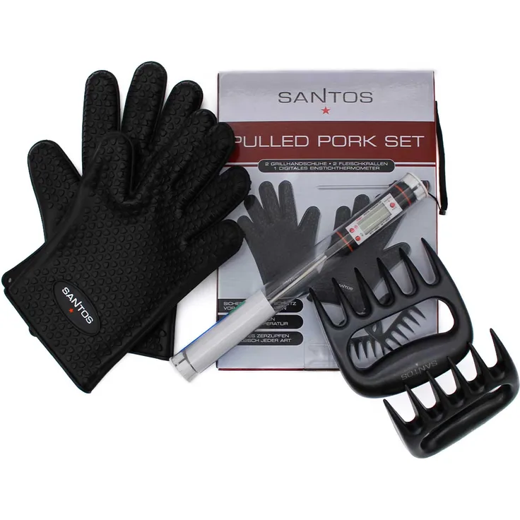 SANTOS Pulled Pork Set, 5-teilig Pulled Beef Fleischkrallen Set