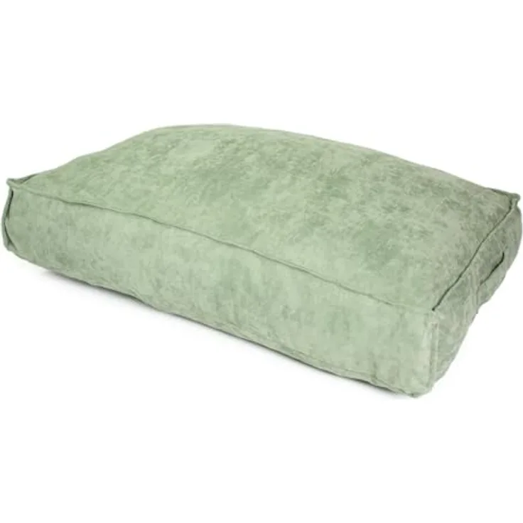 Duvo+ Kissen Rechteckig Samt Grün L - 97x68x18,5cm, Haustierkissen mit samtigem Bezug