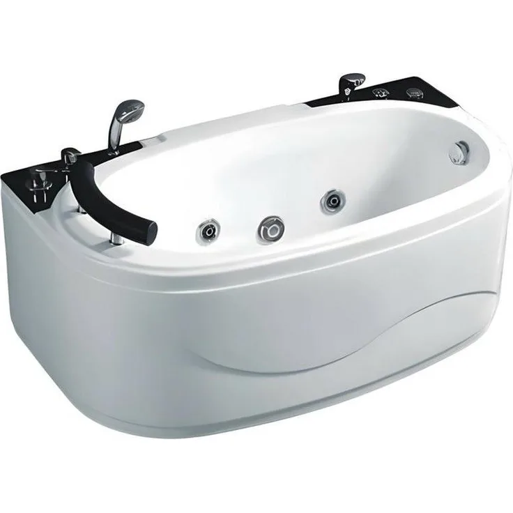 Xlmoebel Blubberbad Whirlpool-Badewanne, freistehende Hydromassagewanne aus weißem Acryl, 170 x 85 x 60 cm, Made in Europa