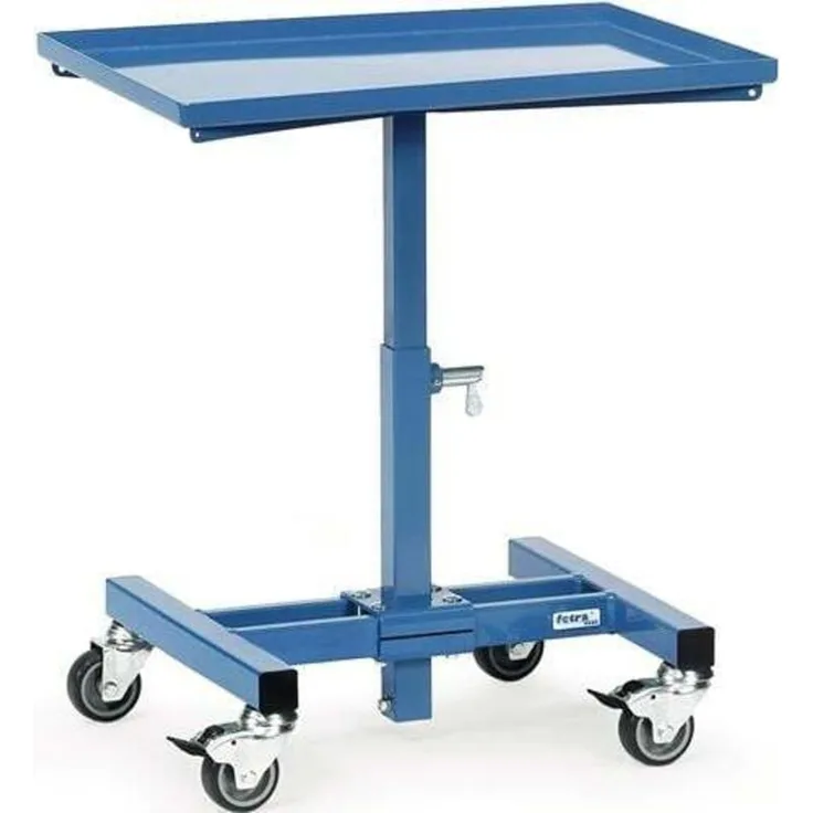 Fetra Materialständer Ladefl.-L605xB405mm - 3260, verstellbare Werkstattwagen mit 150 kg Tragfähigkeit, brillantblau