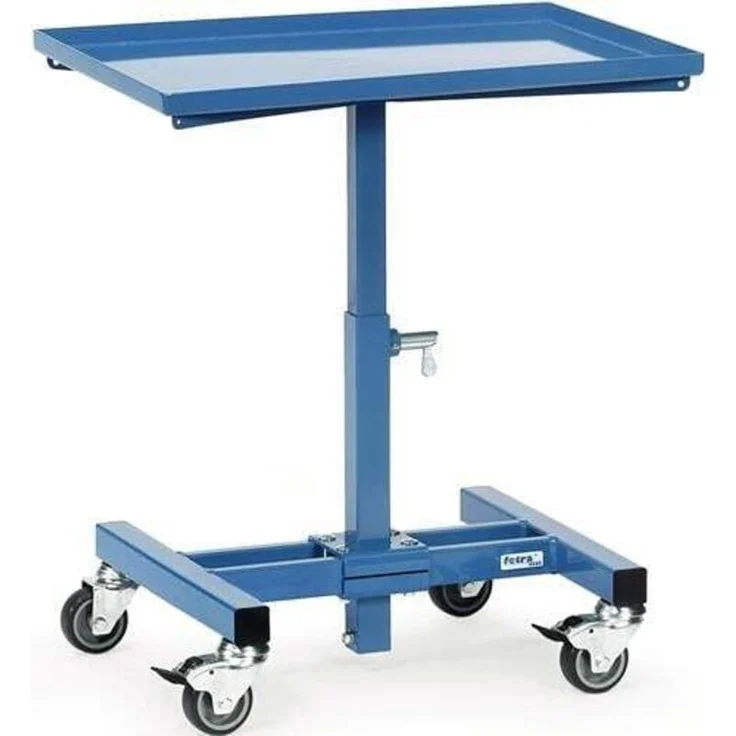 Fetra Materialständer Ladefl.-L605xB405mm - 3260, verstellbare Werkstattwagen mit 150 kg Tragfähigkeit, brillantblau
