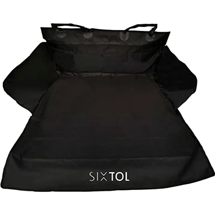 SIXTOL Trunk Cover PRO Kofferraumschutz mit Ladekantenschutz | Wasserabweisend & pflegeleicht | Kompatibel mit Allen Autos | Aus Polyester + PVC | Farbe schwarz