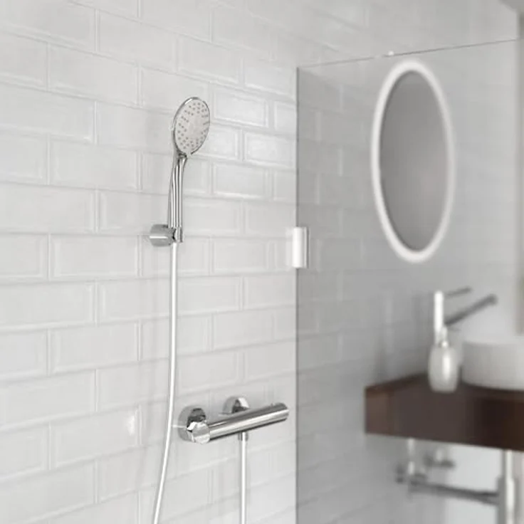 Schütte Handbrause Napoli Chrom, 3 Strahlarten mit Antikalk-Noppen und nachhaltiger Wasserstopp-Funktion – Bild 7