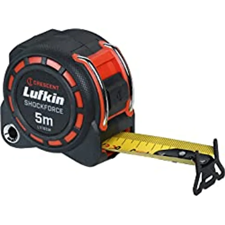 Lufkin L1116CM 3cm x 5m Shockforce Doppelseitiges Maßband, 30 Meter Fall Getestet - Version mit Gelber Klinge