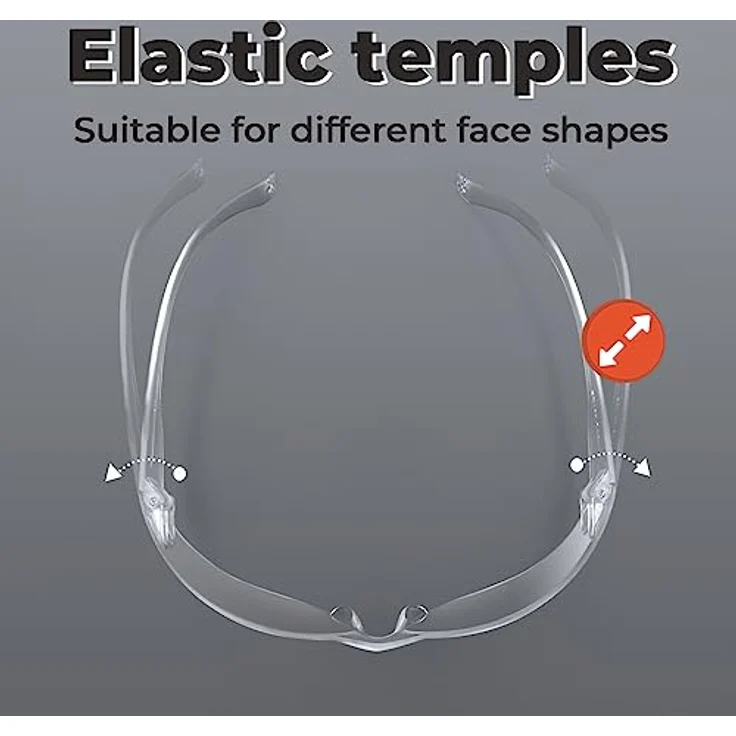 Mustbau Arbeitsschutzbrille SG-71006, klare Anti-Beschlag Sicherheitsbrille mit UV380 Schutz, kratzfest und ergonomisch – Bild 6