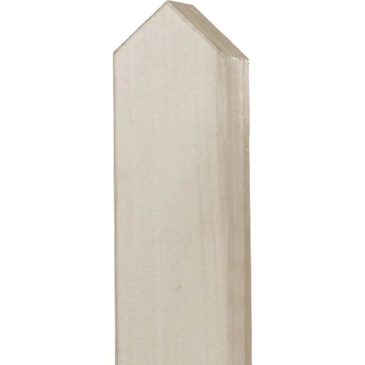 BM-Massivholz Zaunpfosten vierkant Fichte Spitzkopf für Holzzaun Windhuk 2, 190 cm Höhe, honig