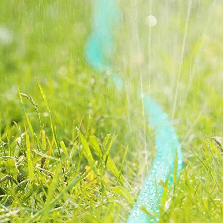 Relaxdays Bewässerungsschlauch, 5 m flach, perforierter Schlauchregner für gleichmäßige Beetbewässerung, anschlussfertig, grün – Bild 5