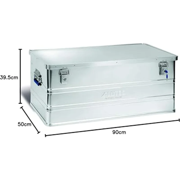 LUTEC Alutec Aluminiumbox Classic XL, Werkzeugbox aus 0,8 mm Aluminium, silber, 142 l Fassungsvermögen, stoßsicher und wasserdicht – Bild 8