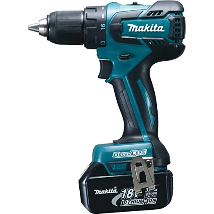 Makita DDF459RF4J Akku-Bohrschrauber 180 V - 3 Ah mit 4 Akkus und Ladegerät im Makpac, 250 W, 18 V, türkisschwarz, mit 4X 3,0 – Bild 2