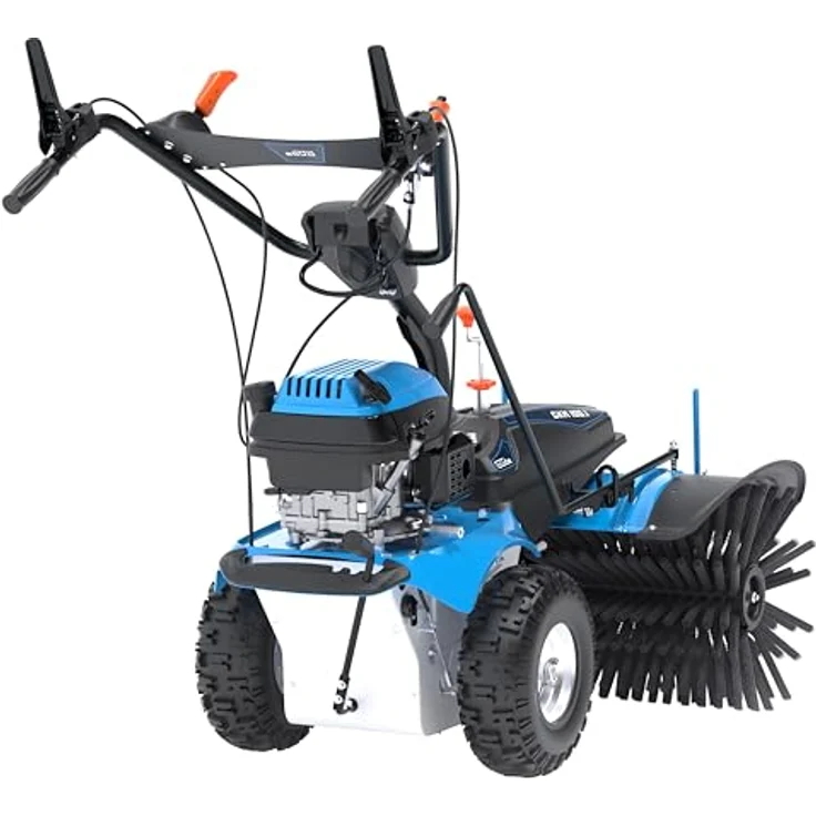 Güte Benzin-Kehrmaschine GKM 100.1, 100 cm Arbeitsbreite, inkl. Motorbesen, Schneeschieber und 72 l Auffangbehälter – Bild 4