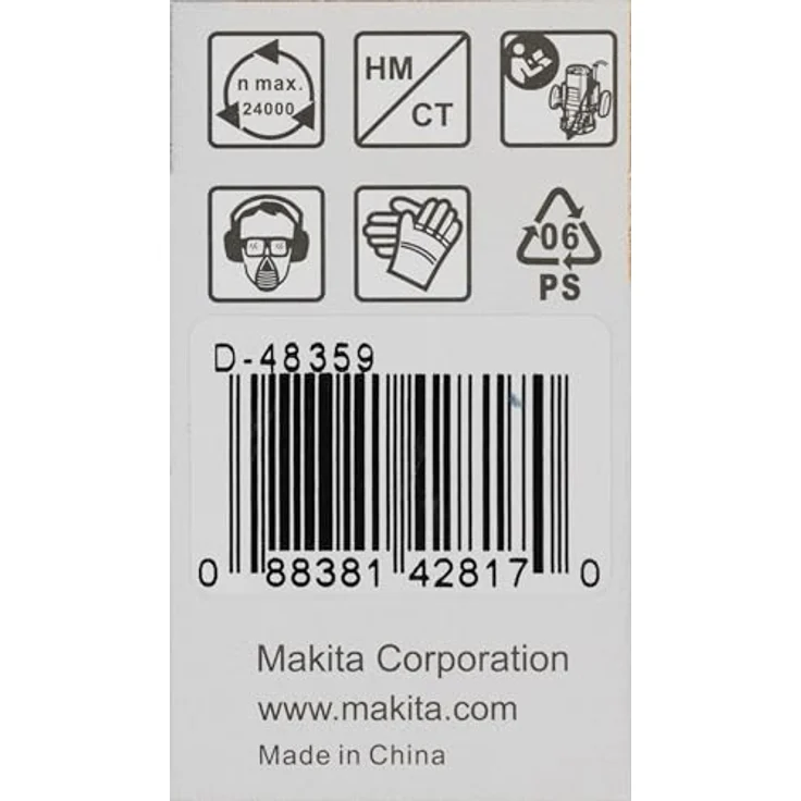 Makita D-48359 Abrundfräser, 19 mm Ø, 8 mm Schaft, mit Kugellager, 53 mm Gesamtlänge – Bild 5