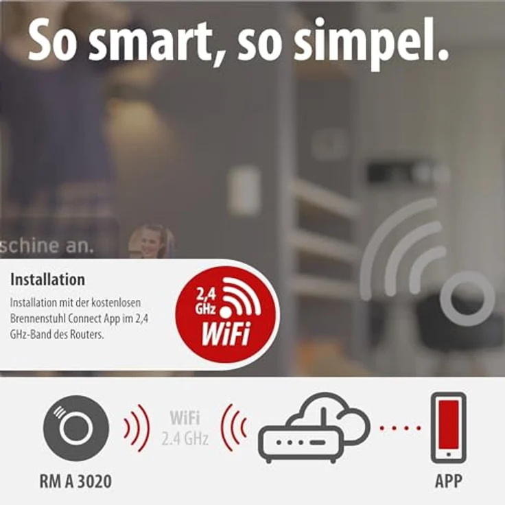 Brennenstuhl Connect RM A 3020, WiFi Rauchwarnmelder mit 85 dB Alarmton, inklusive Befestigungsmaterial – Bild 6