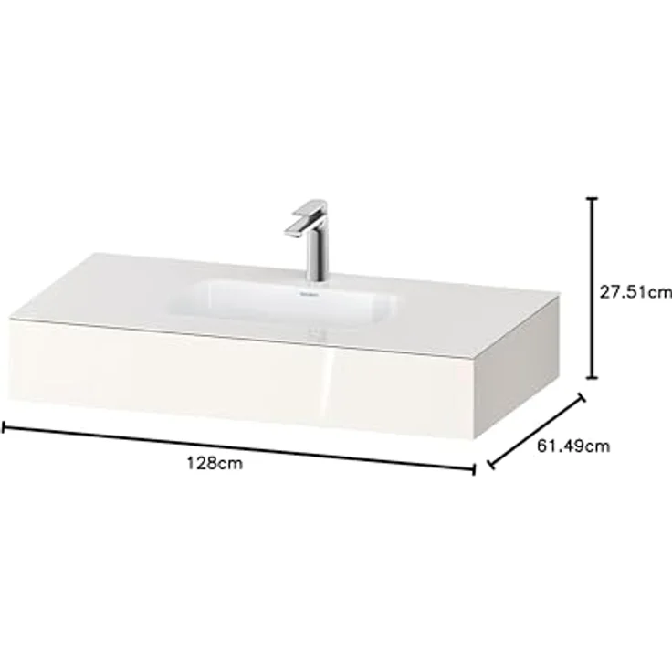 Duravit Qatego Einbauwaschtisch mit Konsole, 1000x550x170mm, sanitärkeramisch, Weiß Hochglanz, wandhängend – Bild 3