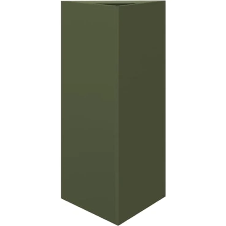 vidaXL Pflanzkübel 2 STK. Olivgrün Dreieckig 40x34,5x70 cm Stahl – Bild 5