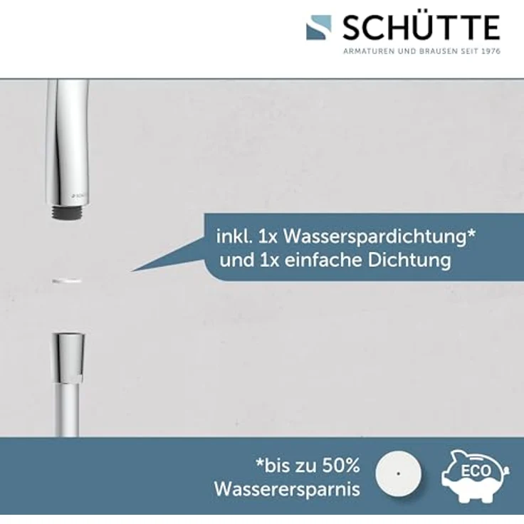 Schütte Brausestangenset 'Capri', verchromt, mit 3 Strahlarten und großem Duschkopf Ø 130 mm – Bild 8