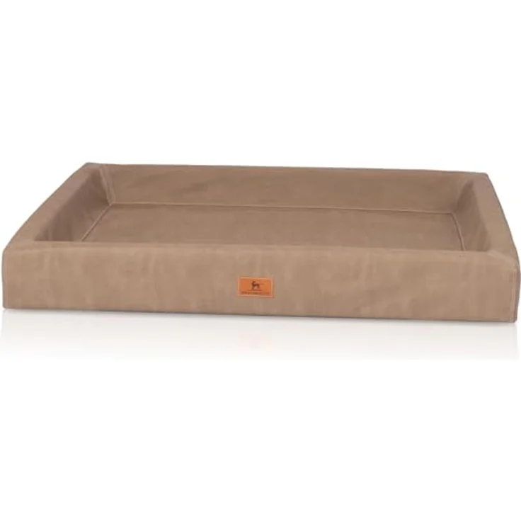 Knuffelwuff Tierbett Hundebett Austin, Orthopädisch, Kunstleder, Braun - Preisvergleich – Bild 2