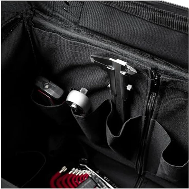 Stier Werkzeugtrolley Premium, 460 x 260 x 430 mm, robuster Tragegriff, Teleskopgriff, reißfestes Polyester – Bild 5