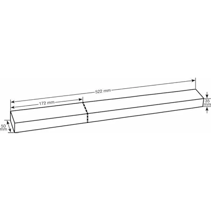 Hazet Weichschaumeinlage 163-522X50, 2-farbige Schaumstoffeinlage mit 3 Kleinteilefächern, 519 mm x 50 mm x 33 mm – Bild 2
