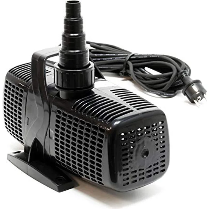 SunSun CQP-8000 ECO Teichpumpe, 8000 l/h Förderleistung, 70 W energiesparend, für Gartenteiche und Bachläufe
