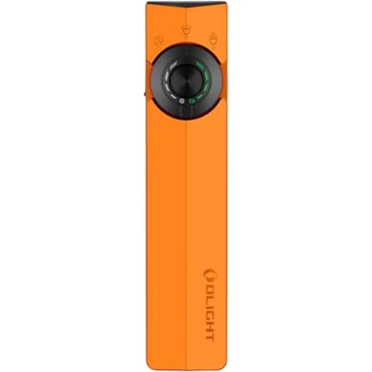 OLIGHT ArkPro, LED Taschenlampe aufladbar mit 1500 Lumen, 205m Leuchtweite, UV- und Grünlicht, IPX7 wasserdicht, orange