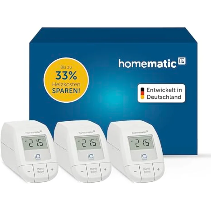 Homematic IP Erweiterungsset Heizen – Basic, digitaler Thermostat für Smart Home, Steuerung per App, kompatibel mit Alexa & Google Home, einfache Installation, energieeffizient – Bild 1