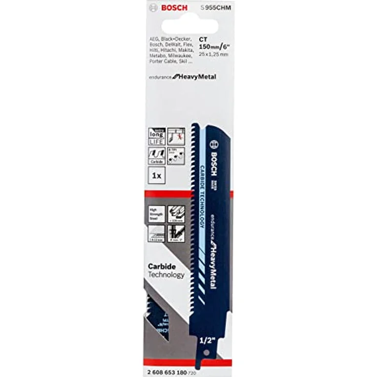 Bosch Professional Säbelsägeblatt S 955 CHM Endurance for Heavy Metal (für Metall, 150 x 25 x 1,25 mm, Zubehör Säbelsäge) - Preisvergleich – Bild 3