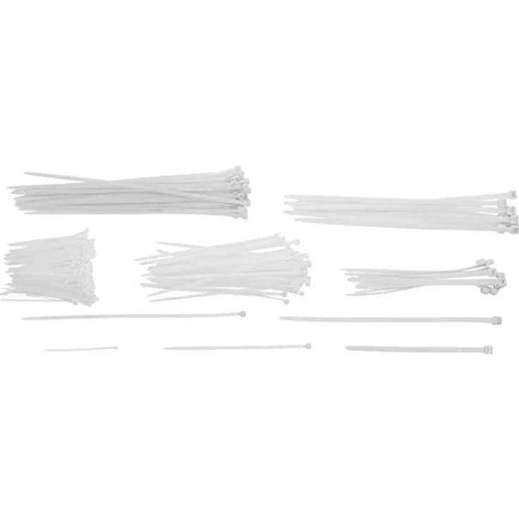 BGS Diy 80778 | Kabelbinder-Sortiment | 250-tlg. | weiß | 100 - 200 - 300 mm | Set | Nylon – Bild 2