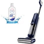 Tineco Floor One S6 PET Nass-Trocken Akkusauger, blau, mit Tierhaarfilter, 230 W, beutellos, automatische Saugleistung, Kantenreinigung