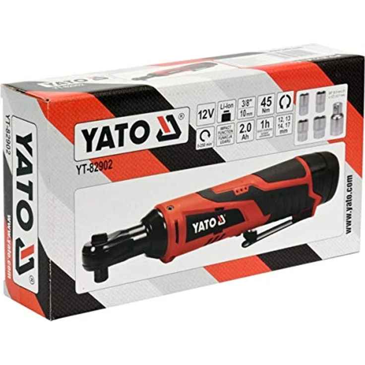 YATO Schlagratsche YT-82902, 12V Akku-Drehschlagschrauber mit 45 Nm Drehmoment, 2,0 Ah Akku und 1h Ladegerät – Bild 5