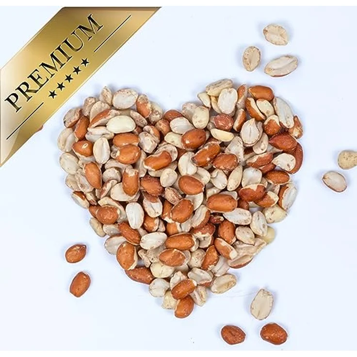 Lyra Pet® | 25 kg Erdnusskerne Splits Gemischt Blanchiert & mit Haut | Ballaststoffreiches Wildvogelfutter | Teilblanchierte, Geteilte Erdnüsse | Ideal im Sommer & Winter | Energiequelle für Wildvögel – Bild 5