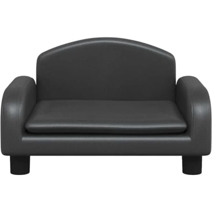 vidaXL Hundekorb Hundebett Schwarz 50x40x30 cm Kunstleder Körbchen mit wasserdichtem Bezug – Bild 3
