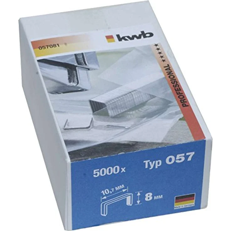 kwb 057081 Stifte für Stiftnagler, Qualitätsstahldraht mit C-Spitze, hohe Zugfestigkeit, Typ 057/357 – Bild 2