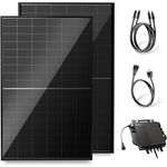 Solakon® 1000W Balkonkraftwerk, komplettes Solaranlage Komplettset mit 800W Wechselrichter und 500W bifazialen Solarmodulen, inkl. 3m Kabel und WLAN-Funktion