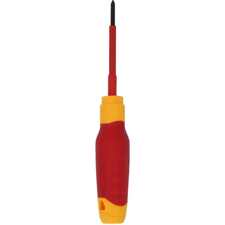 KSTOOLS VDE PH-Schraubendreher PH0, 2-Komponentengriff, brüniert, Spezialstahl, 140 mm Gesamtlänge, isoliert nach IEC 60900