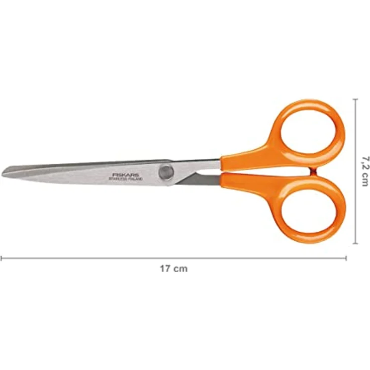 Fiskars Classic Universalschere, 17cm Schere, orange silber – Bild 2