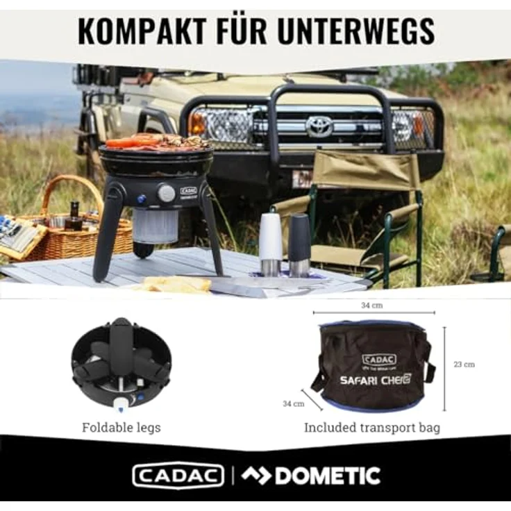 Cadac Gasgrill Campinggrill Safari Chef 2 LP 50 mbar – Bild 5